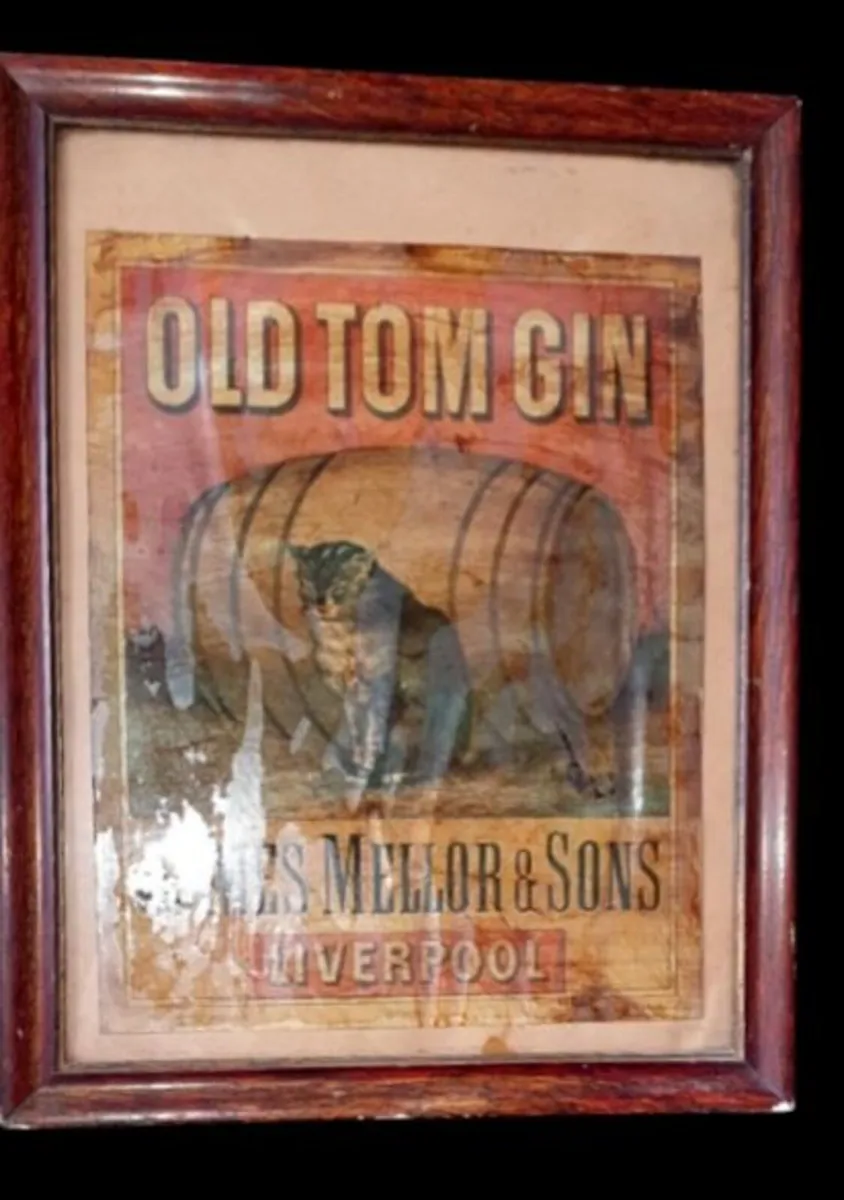 Vintage Old Tom Gin Framed Advertising Print - Image 3