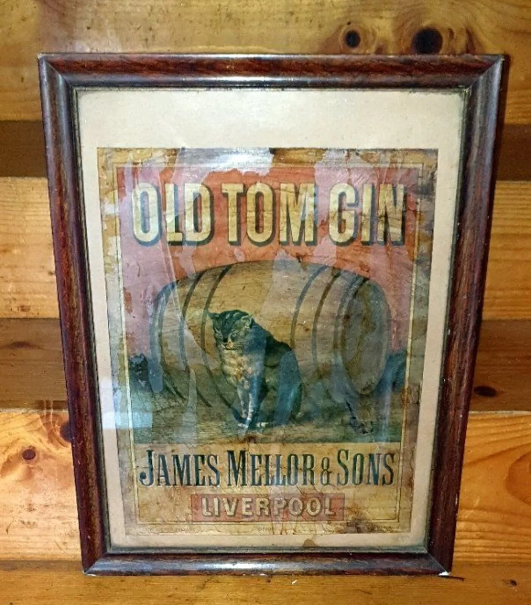 Vintage Old Tom Gin Framed Advertising Print - Image 4