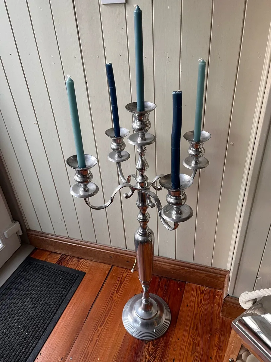 Large Silver Candelabra - Image 1
