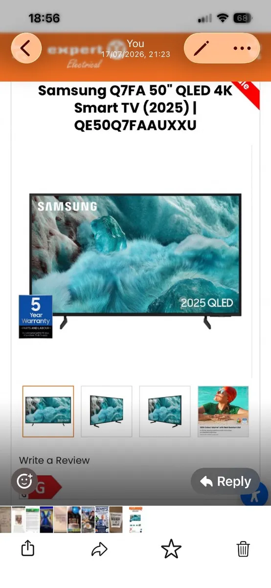 New unused TV - Image 1