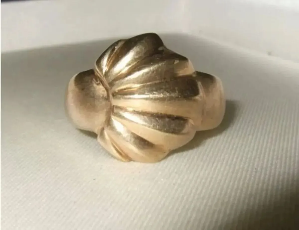 Vintage Hallmarked 9ct Gold 'Oyster' Ring - Image 3