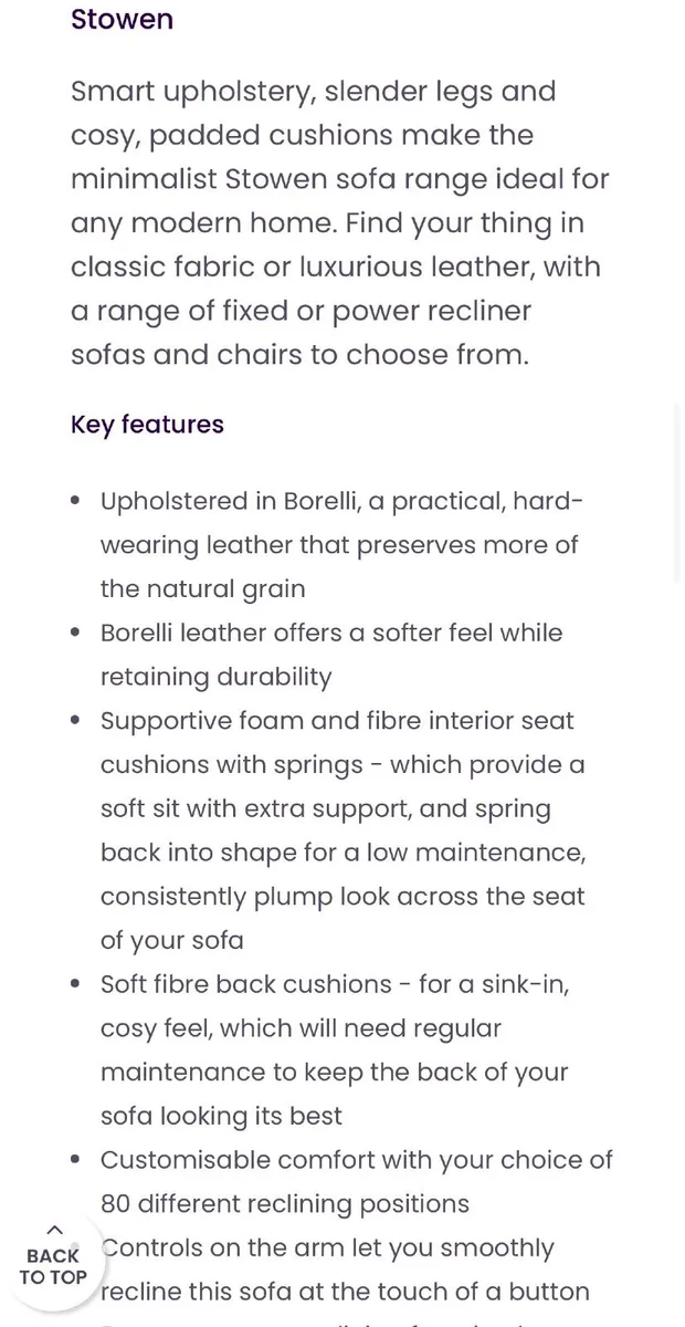 DFS Leather Electric Recliner & Headrest - Image 3