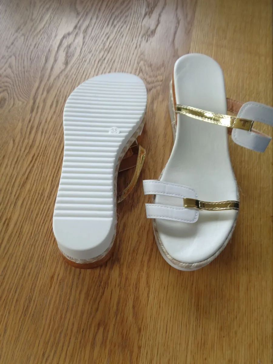 Slip on Platform Wedge Sandals for Sale - Image 4
