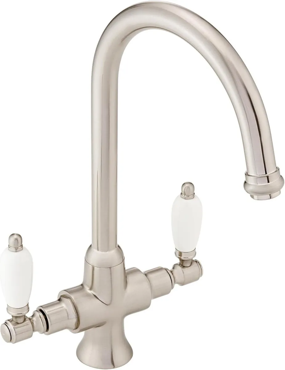 Dorchester Brushed Nickel Dual Flow Kitchen Sink - Image 1