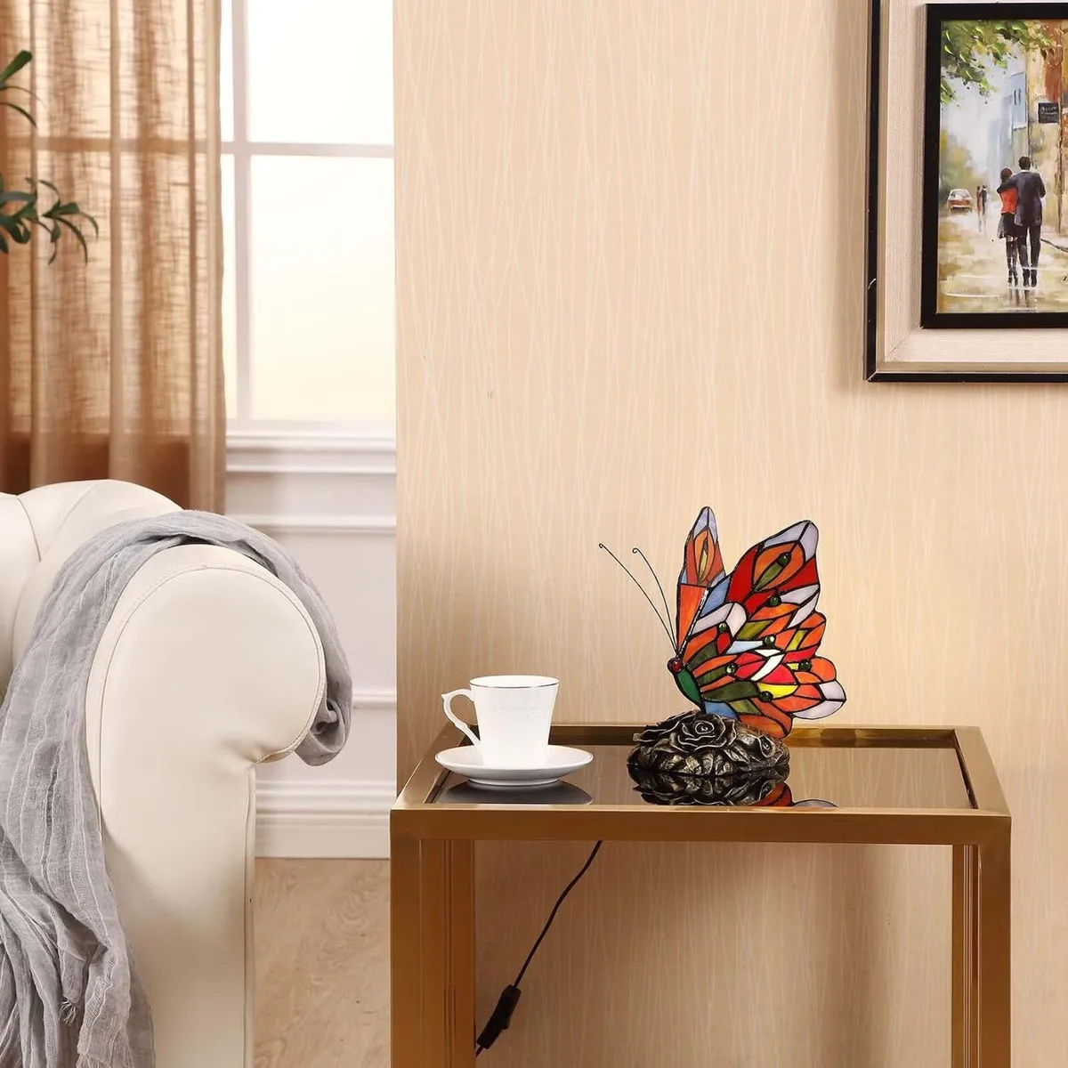 L31406 Butterfly Tiffany Style Stained Glass - Image 4