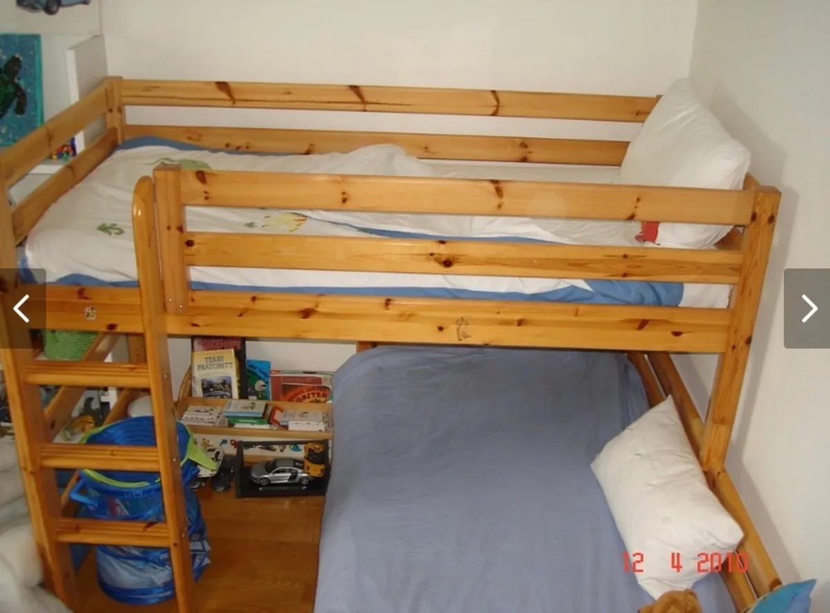 Flexa classic bunk beds with slanting ladder - Image 1