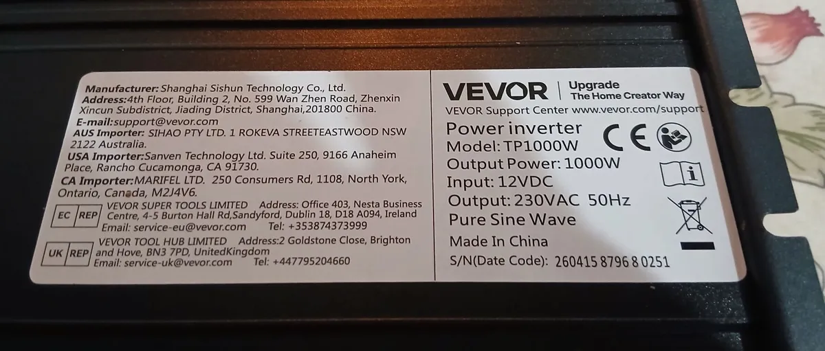 12v 1000w 230v inverter - Image 3