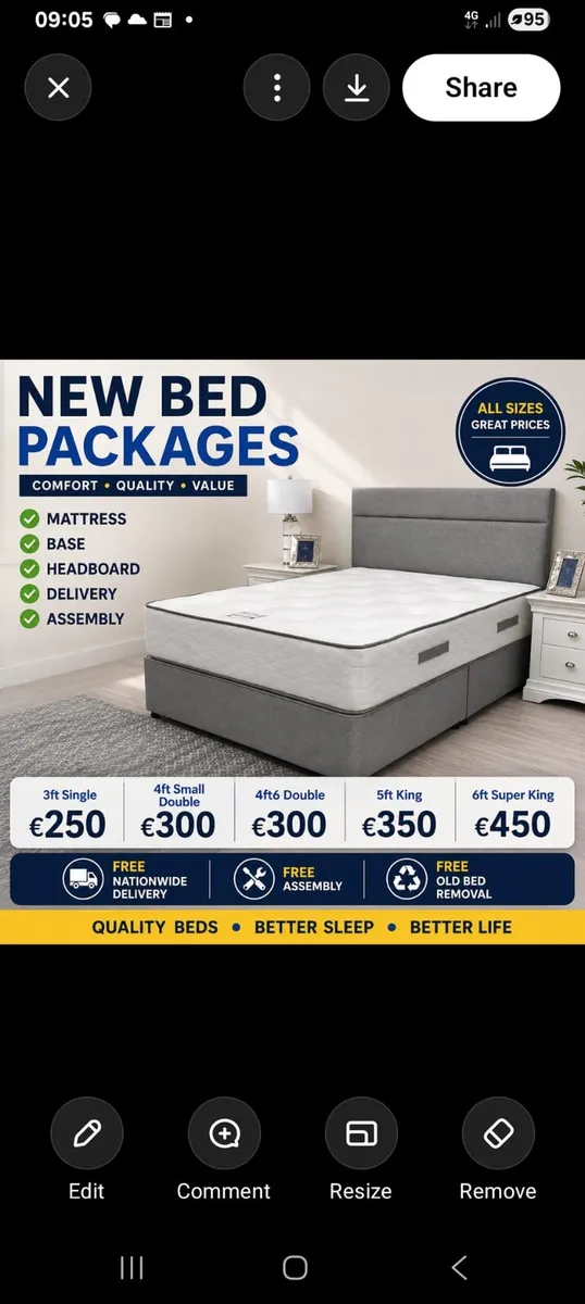 New Memory Foam Beds Free Delivery Nationwide