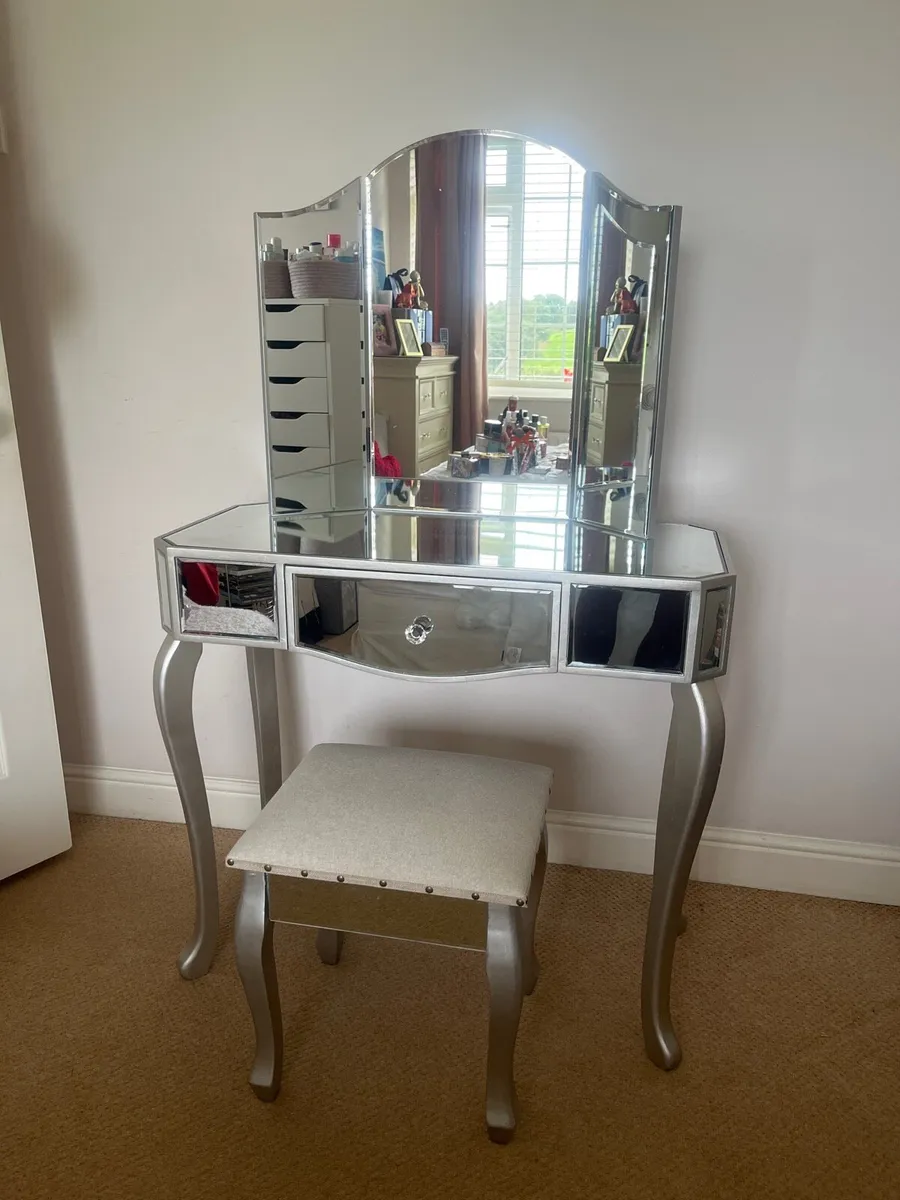 Vanity Table and Stool - Image 1