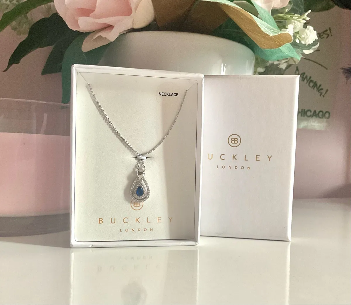 Buckley London Sapphire Heart Pear-drop - Image 1