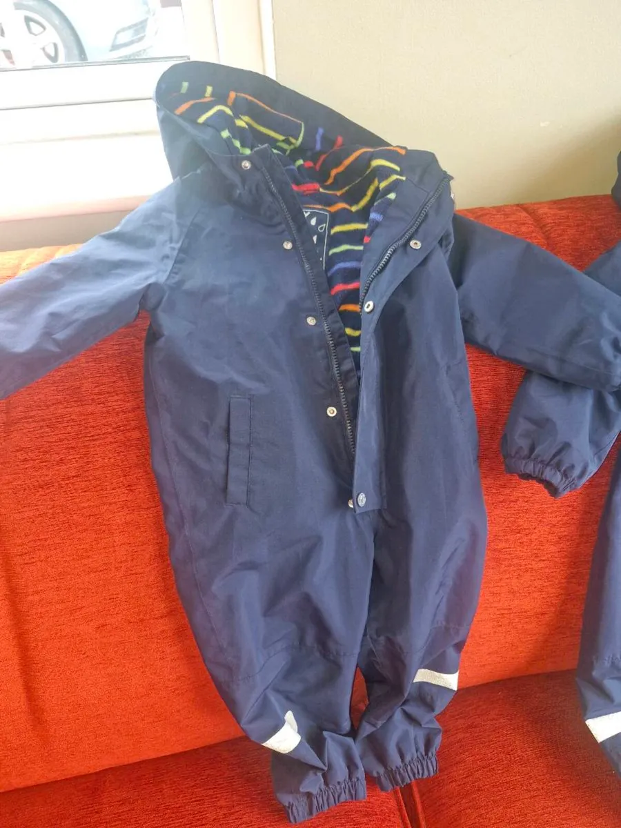 2 fleece lined all in one suits - Image 2