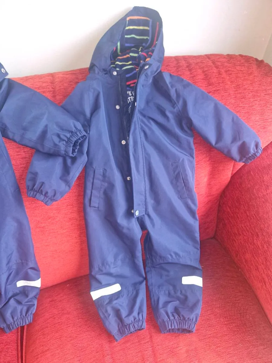 2 fleece lined all in one suits - Image 1