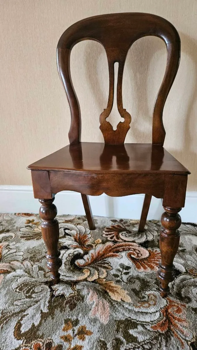 Mahogany hall chair - Image 1
