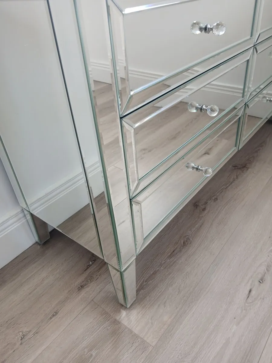 Mirrored Glass Bedroom Furniture Set - Image 4