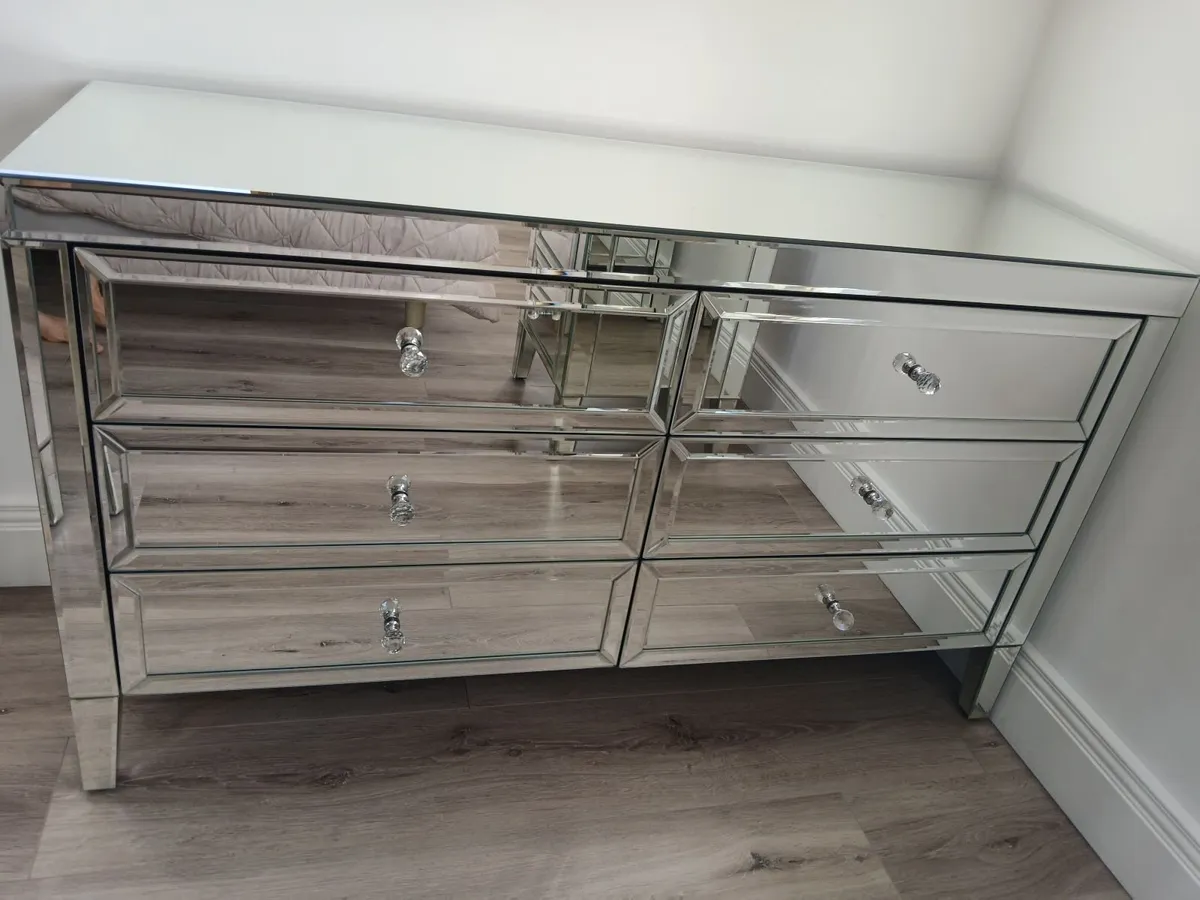 Mirrored Glass Bedroom Furniture Set - Image 2