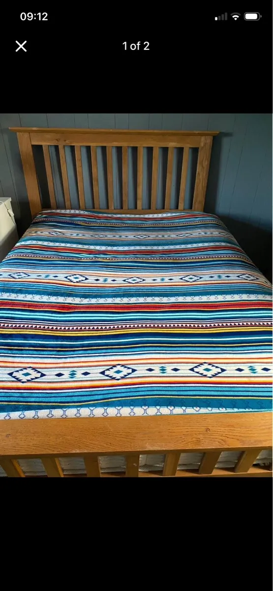 Double bed solid wood - Image 1