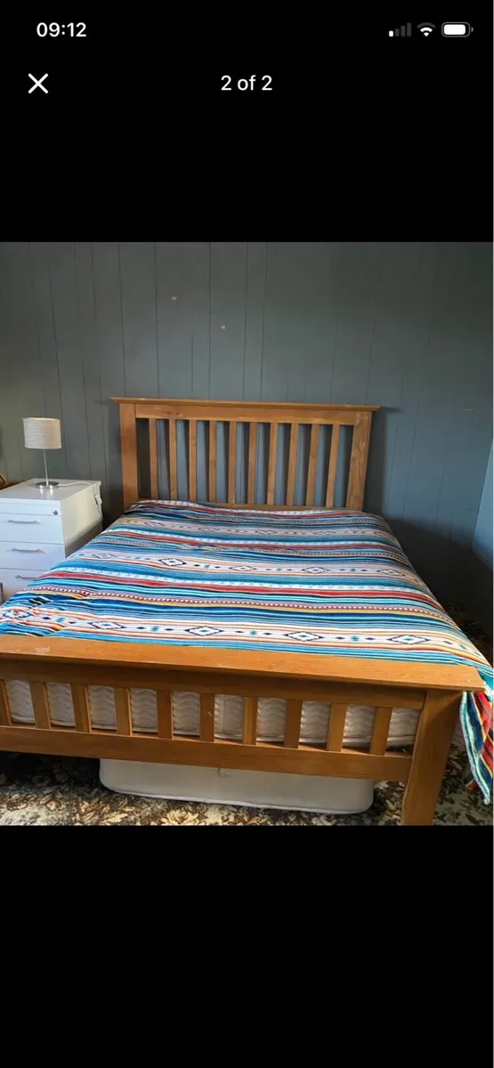 Double bed solid wood - Image 2