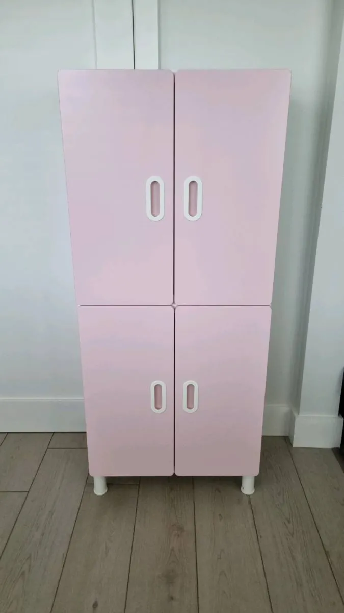 2 Ikea Stuva Units in white with Pink Fritids Door - Image 1