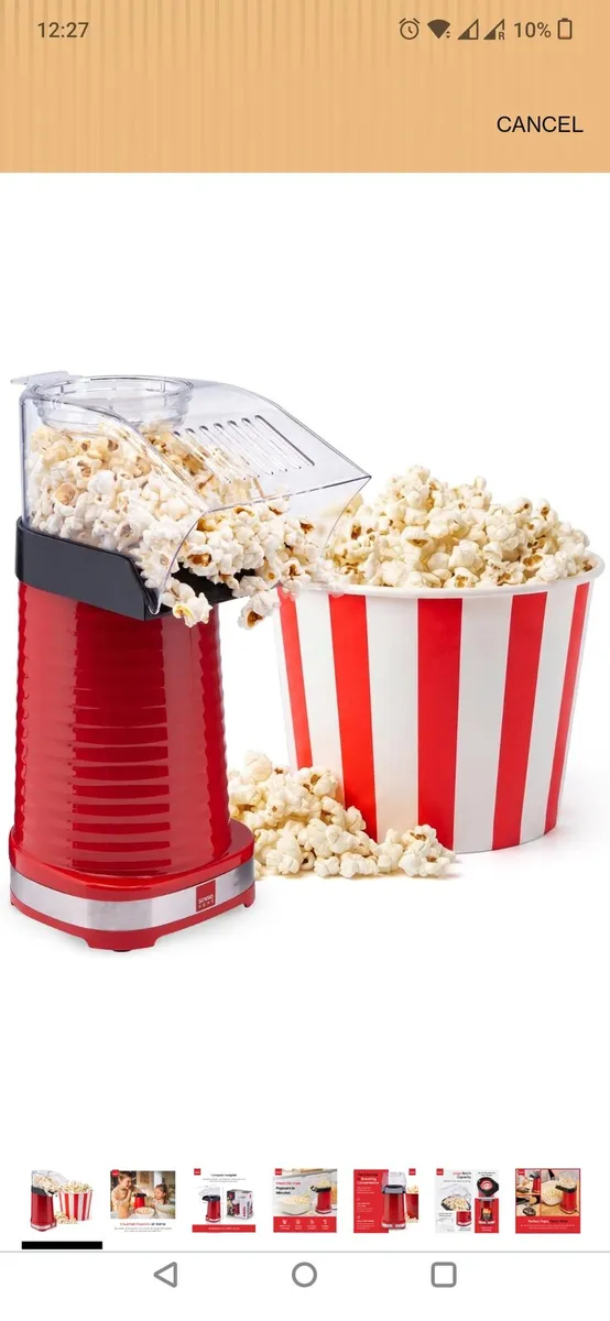 Sensio Home Popcorn Maker 1200W | Gourmet Popcorn  - Image 1