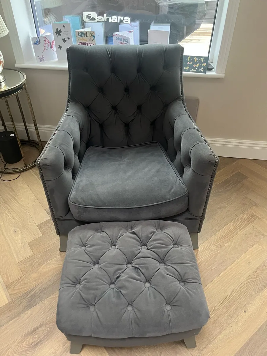 Armchair and footstool