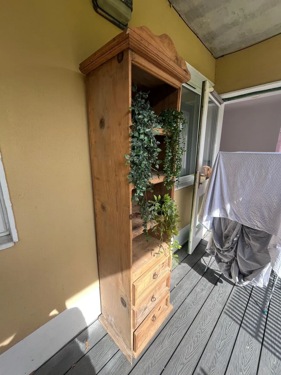 Tall Solid Pine Bookcase / Display Unit - Image 3