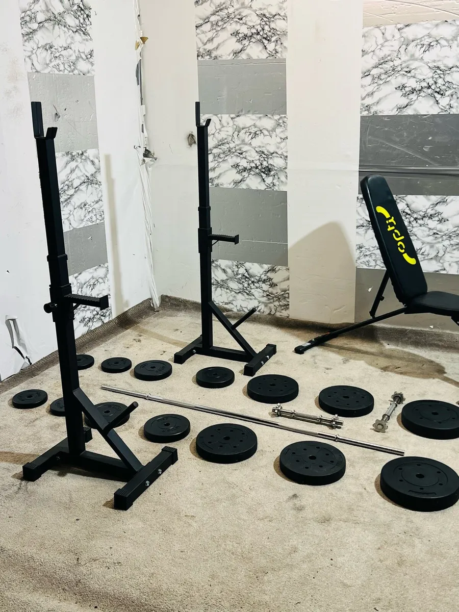 RACK STANDS WEIGHTS BARBELL DUMBBELLS BENCH - Image 4