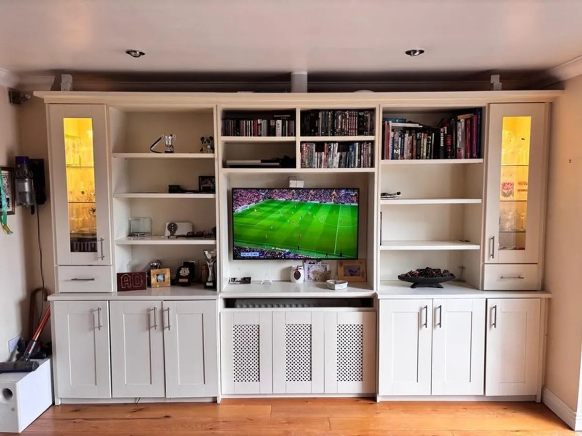 Cream Built in Wall TV Unit - Image 1