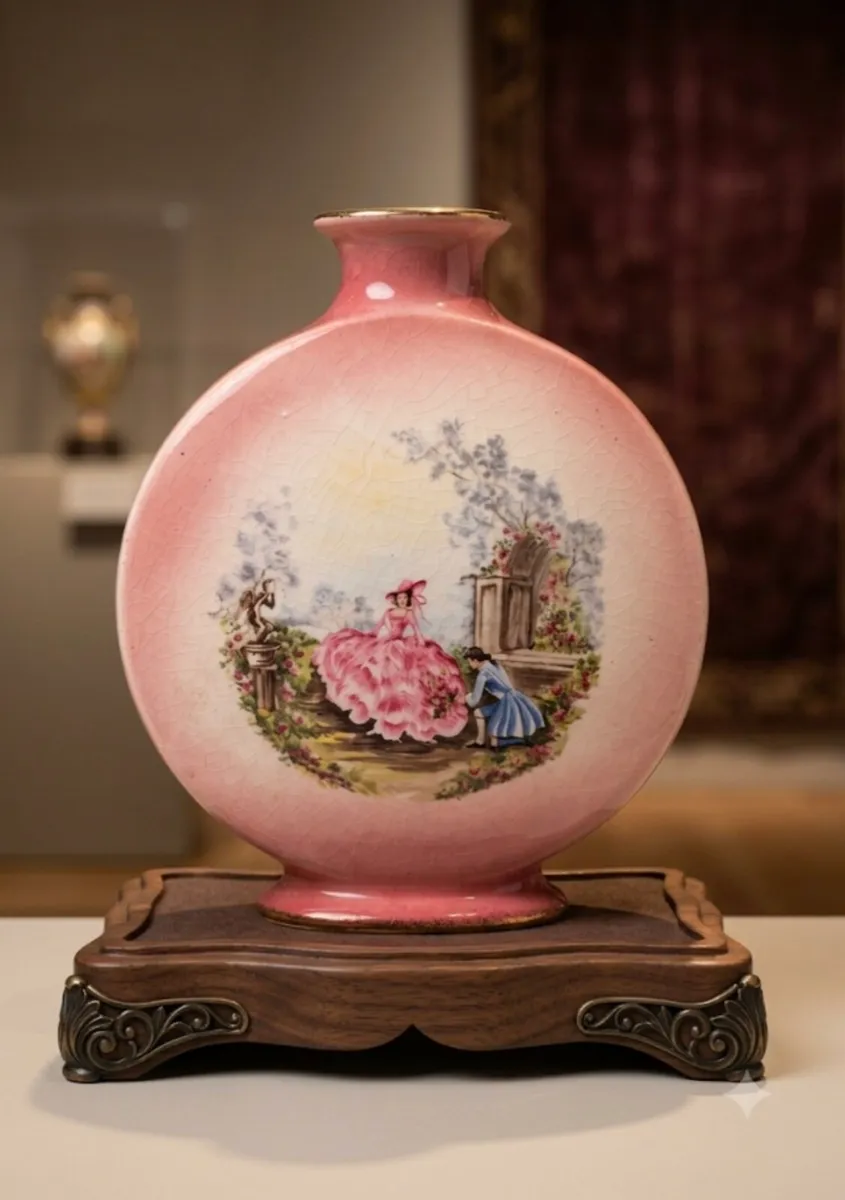 Vintage 1940's moon flask Vase - Image 1
