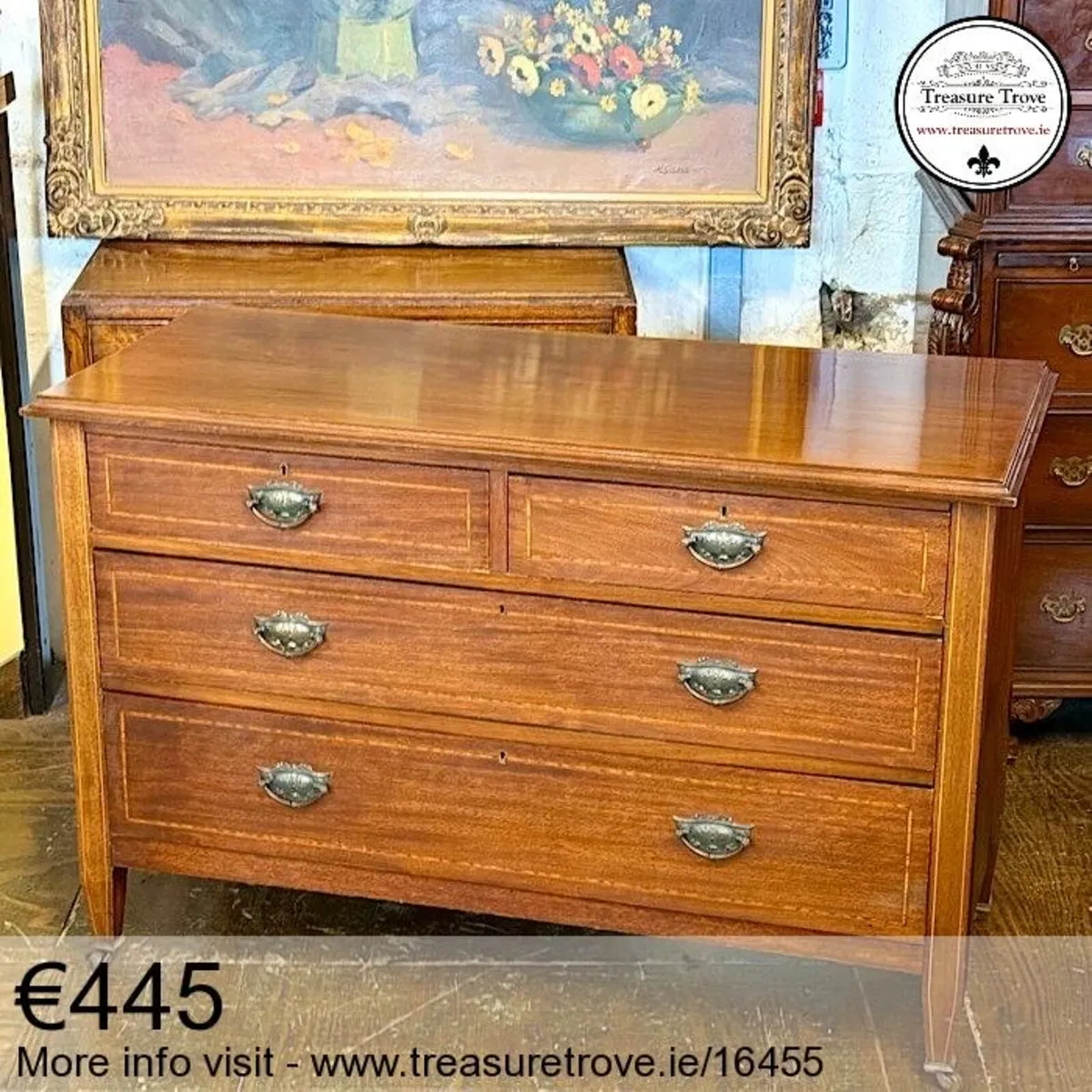 Antique Bedroom Chest of Drawers - Image 4