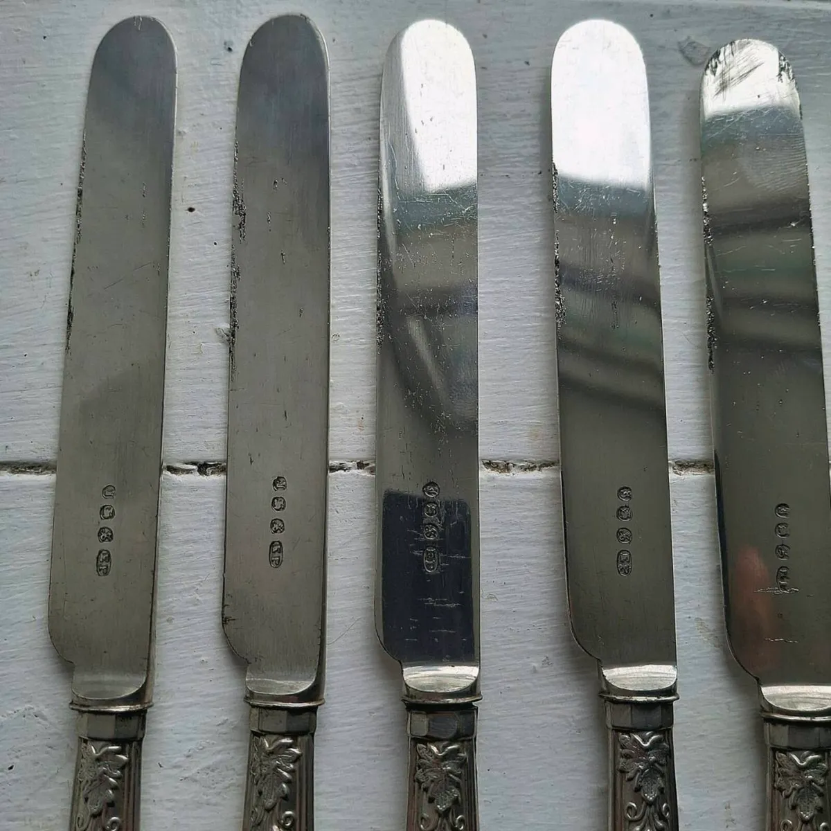 1950s Hiram Wild "Springtime" Silver Plated Knives - Image 3