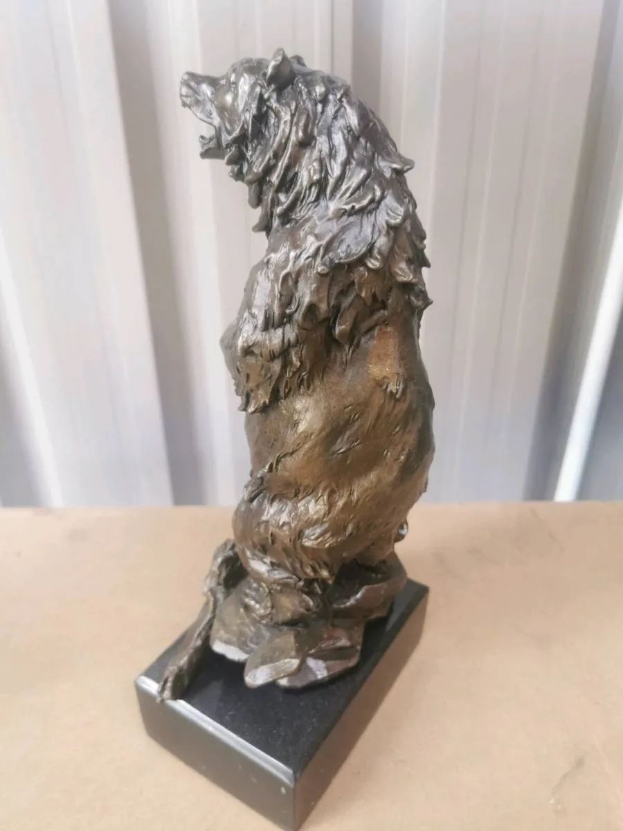 Large Bronze Bear figure on marble base - Image 4
