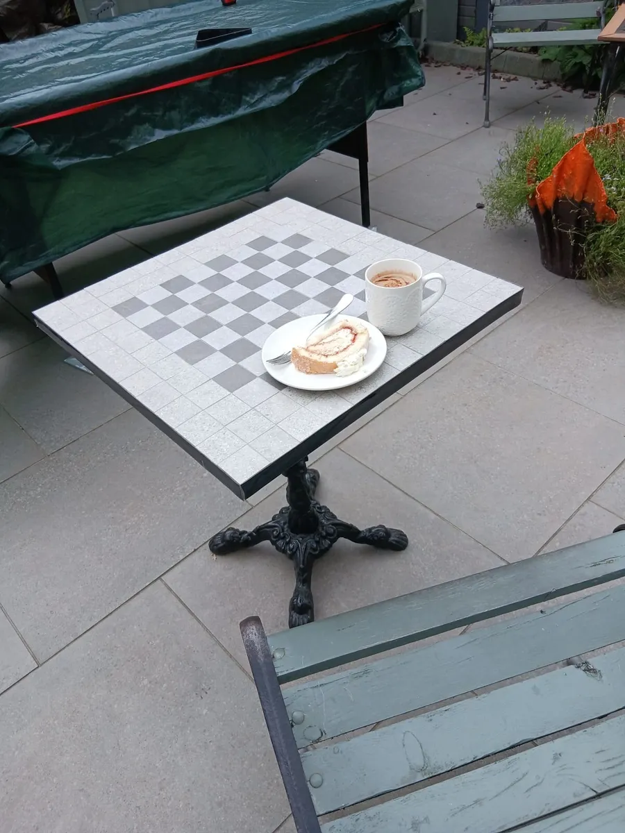 Chess Garden Coffee  Patio Table - Image 4