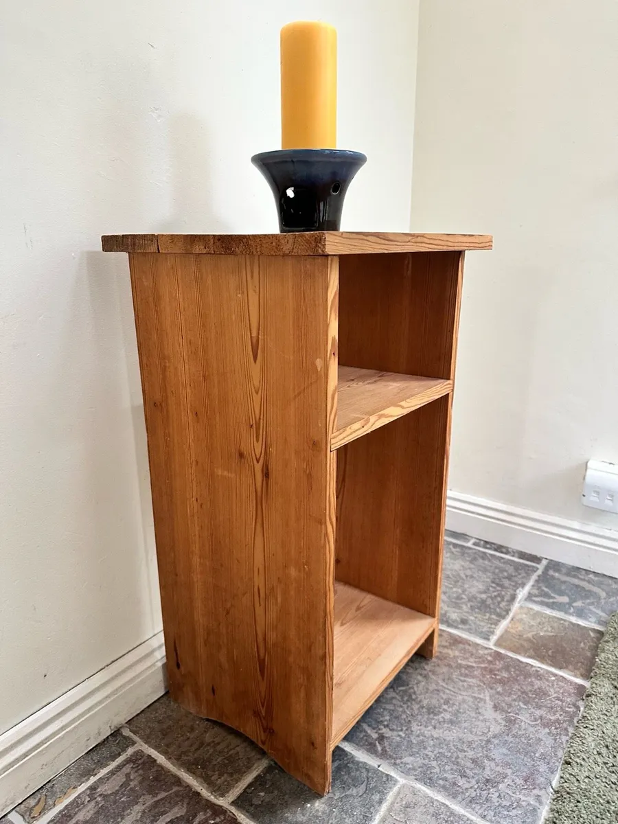 Solid Pine Side Table / Small Bookcase - Image 3