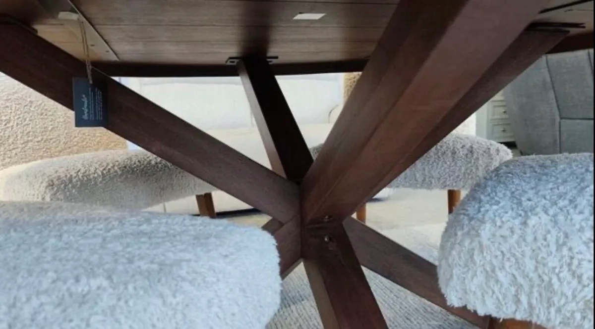 Round Dining Table, Ex Display Like New - Image 3