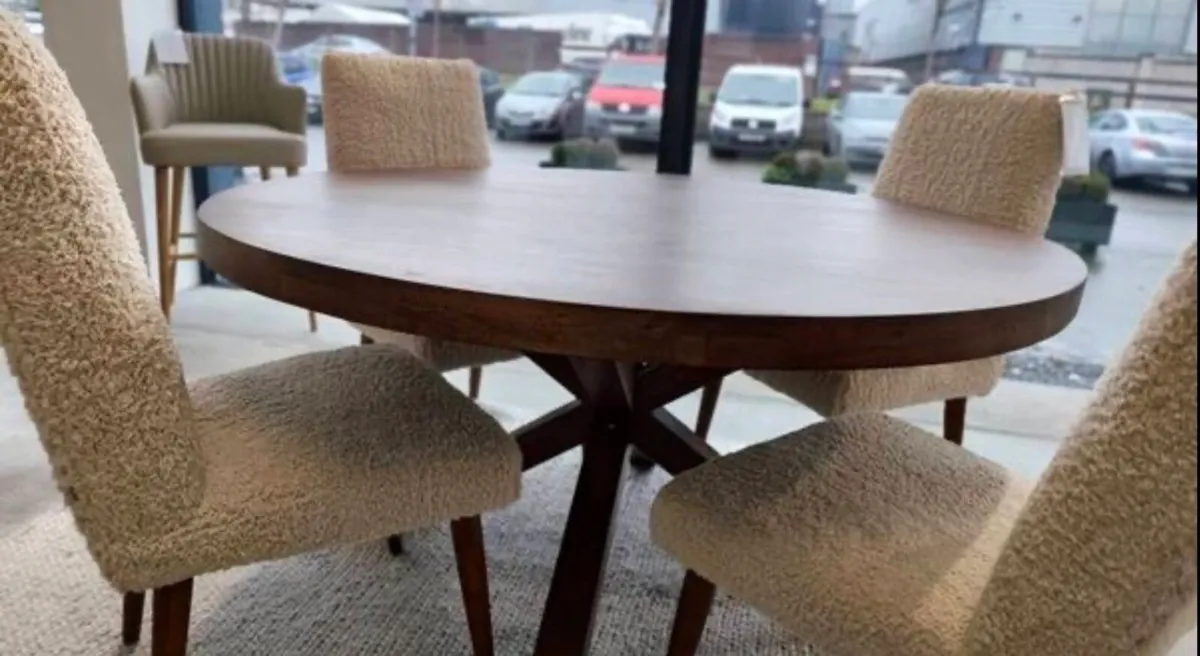 Round Dining Table, Ex Display Like New - Image 4