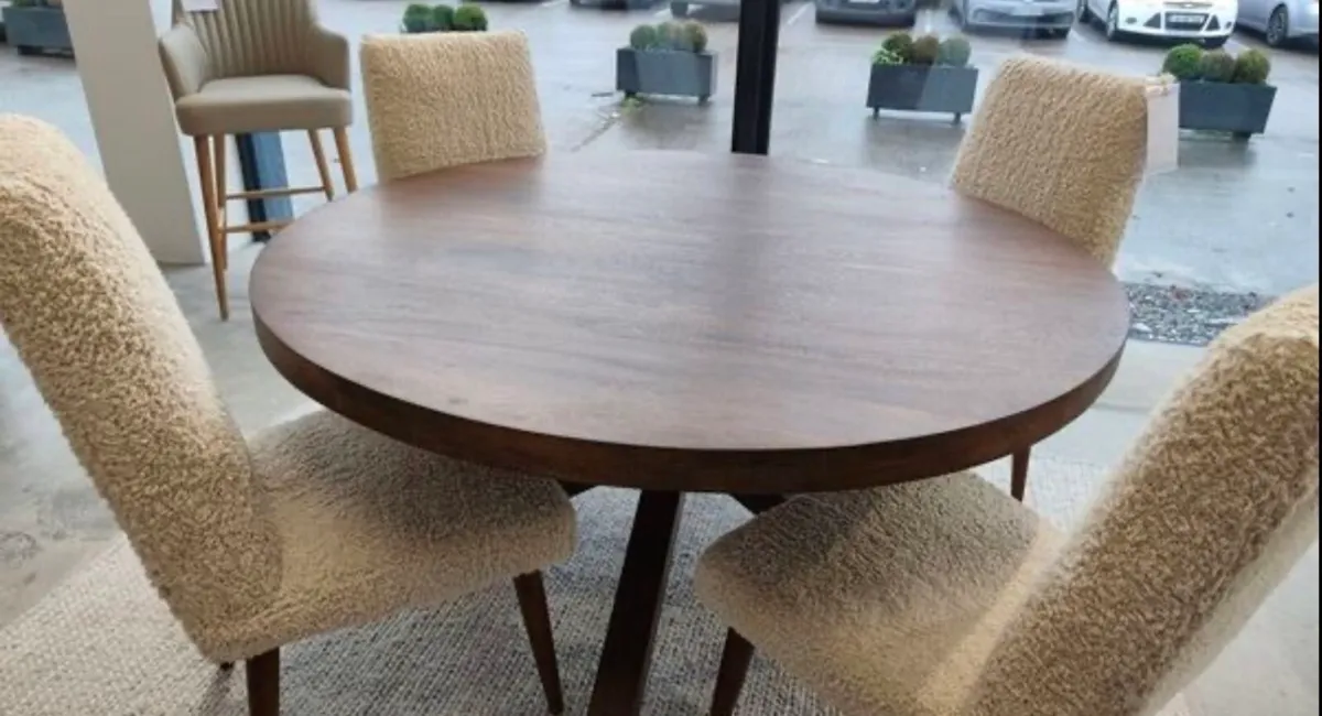 Round Dining Table, Ex Display Like New - Image 2