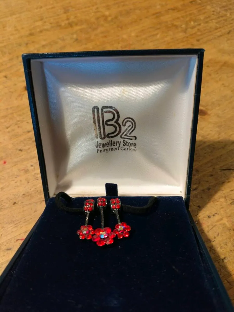 red poppy flower design Necklace sold by independe - Image 1
