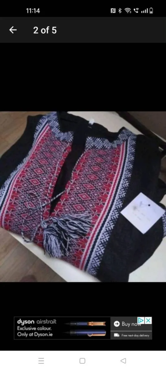 Bohemian hand embroidered linen shirt, relaxed fit - Image 2