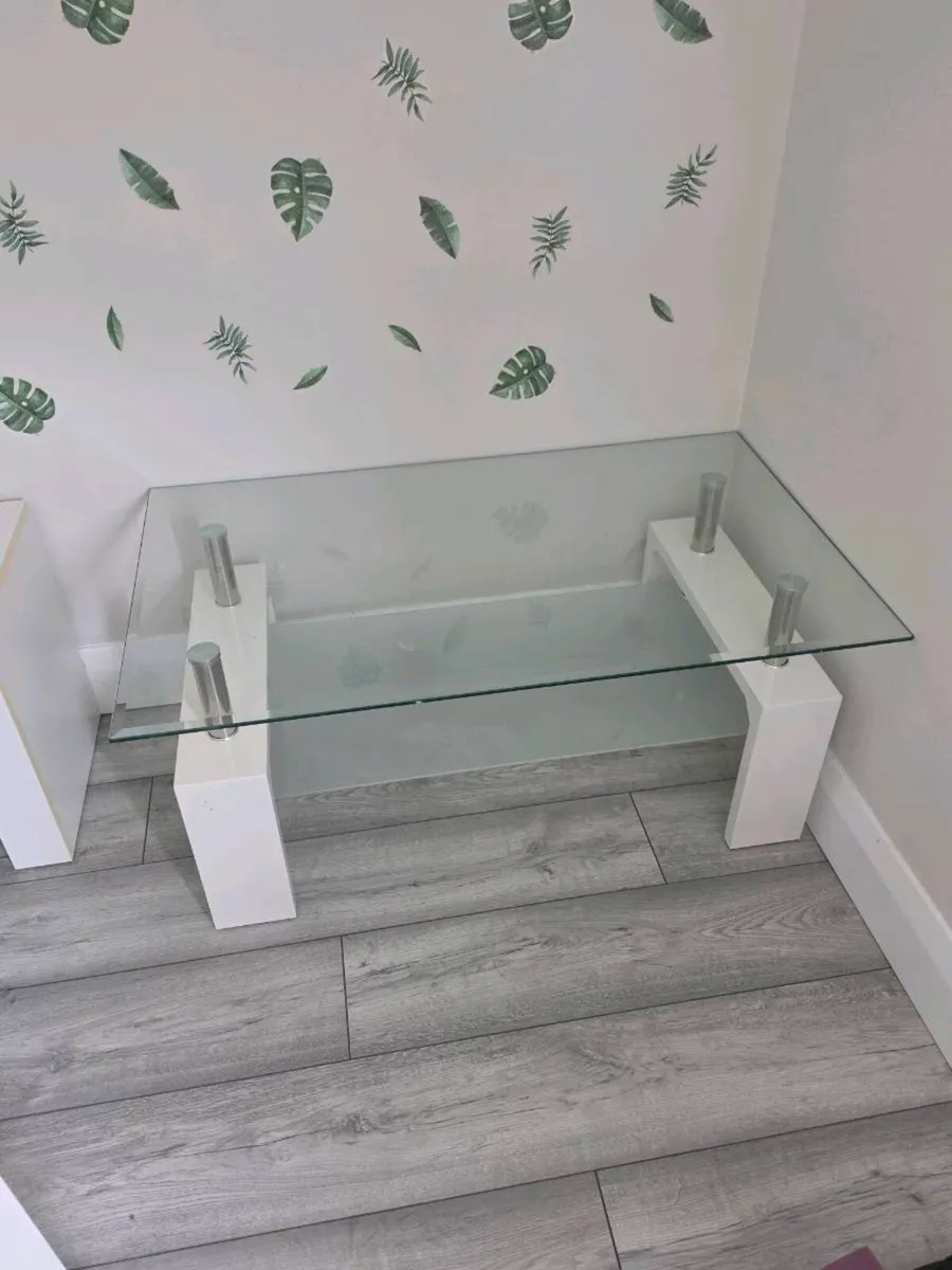 Glass coffee table