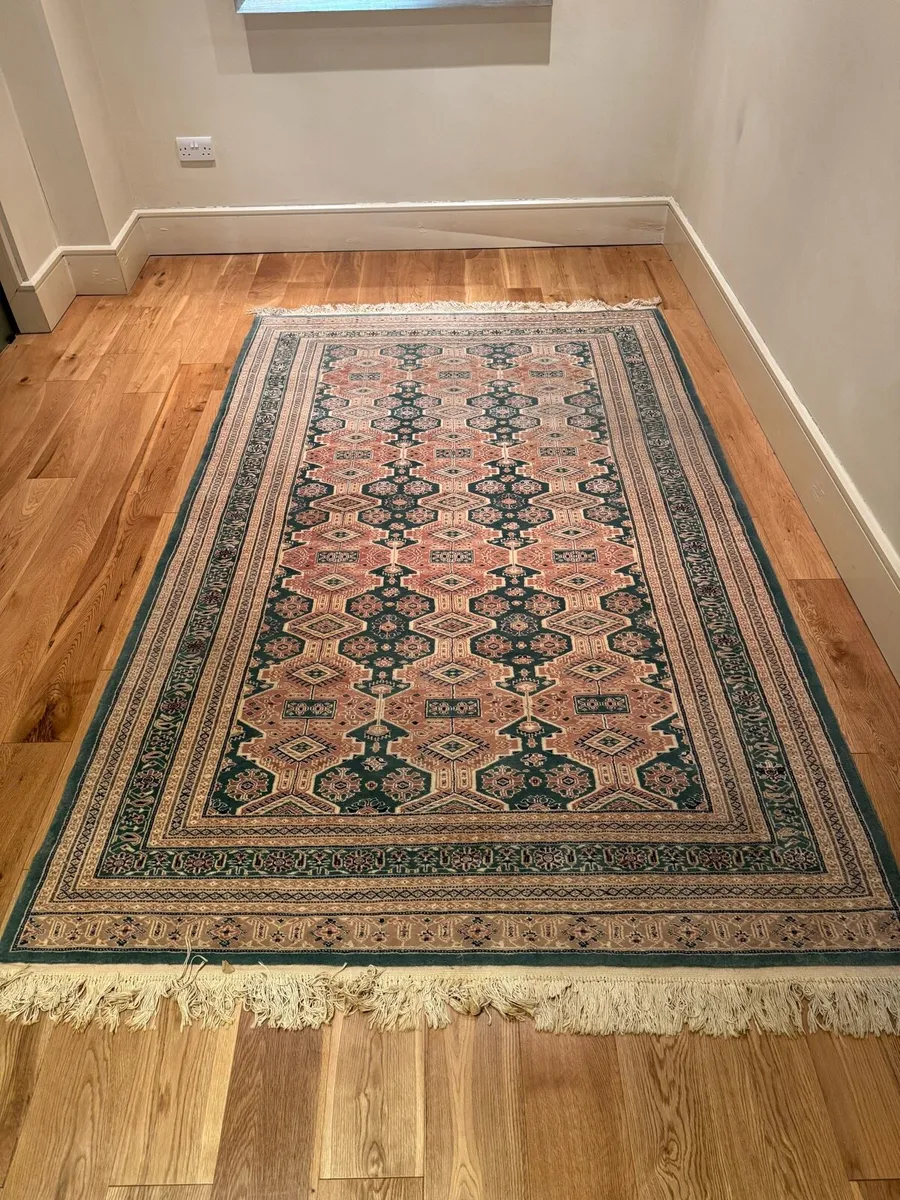 100% Wool Pakistani Jaldar Rug Vintage - Image 1