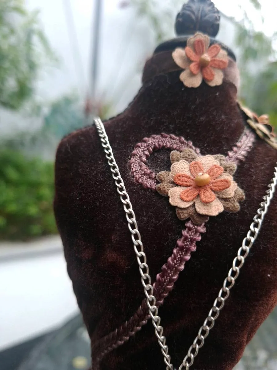 Handmade Sterling Silver & Ebony Pendant Chain - Image 2