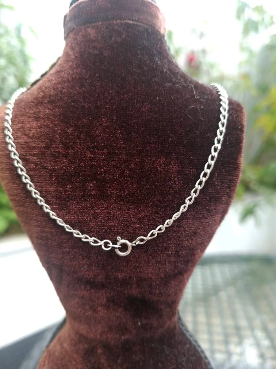 Handmade Sterling Silver & Ebony Pendant Chain - Image 4
