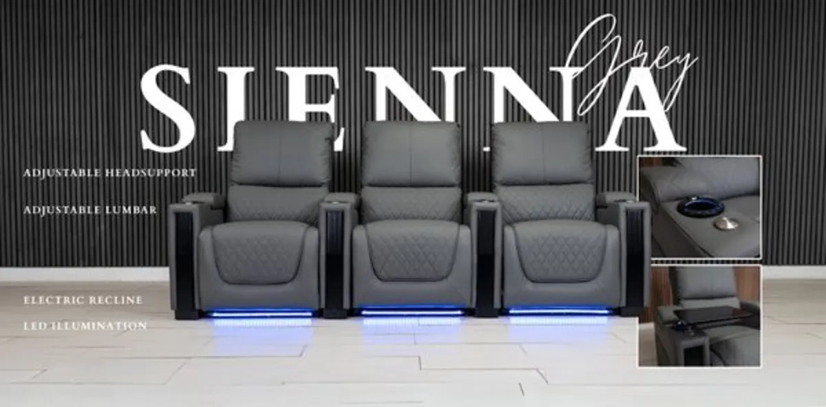Sienna Electric Leather Recliner Sofa - Image 2