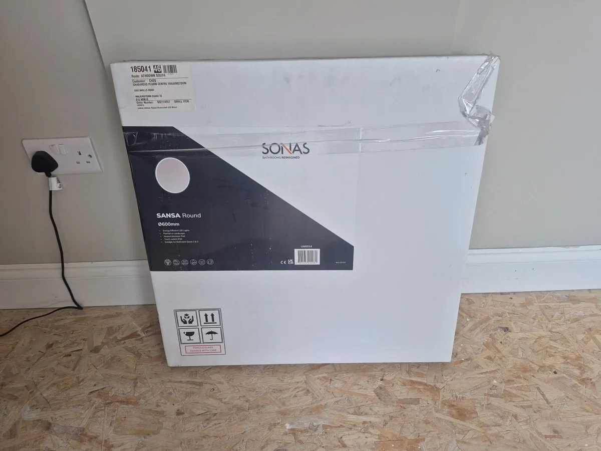 Sonas SANSA 600mm Round Illuminated LED Mirror - Image 1