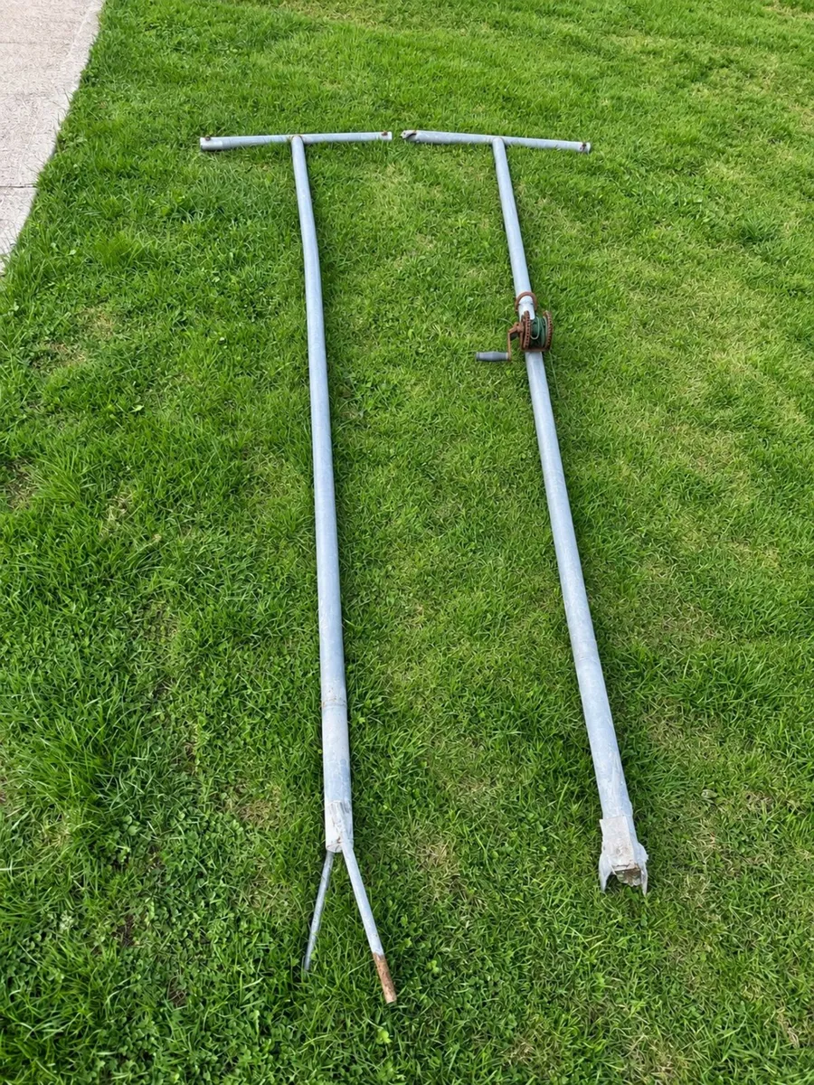 Galvanised Clothes Line Posts with Pulley