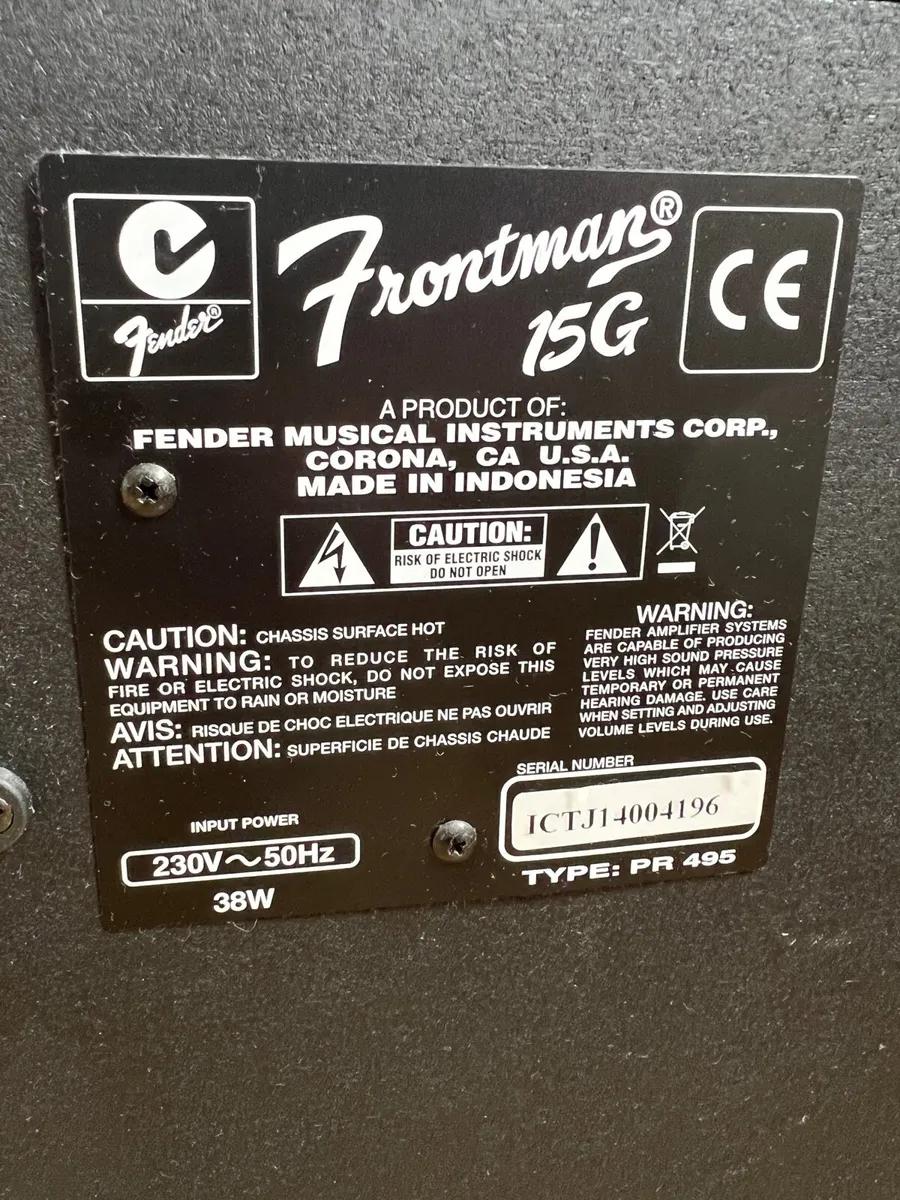Fender Frontman 15G Guitar Amp - Image 4