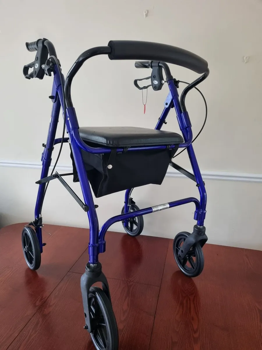Rollator walker zimmer frame seat walking aid - Image 1