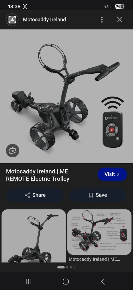 Motocaddy remote electric trolley - Image 1