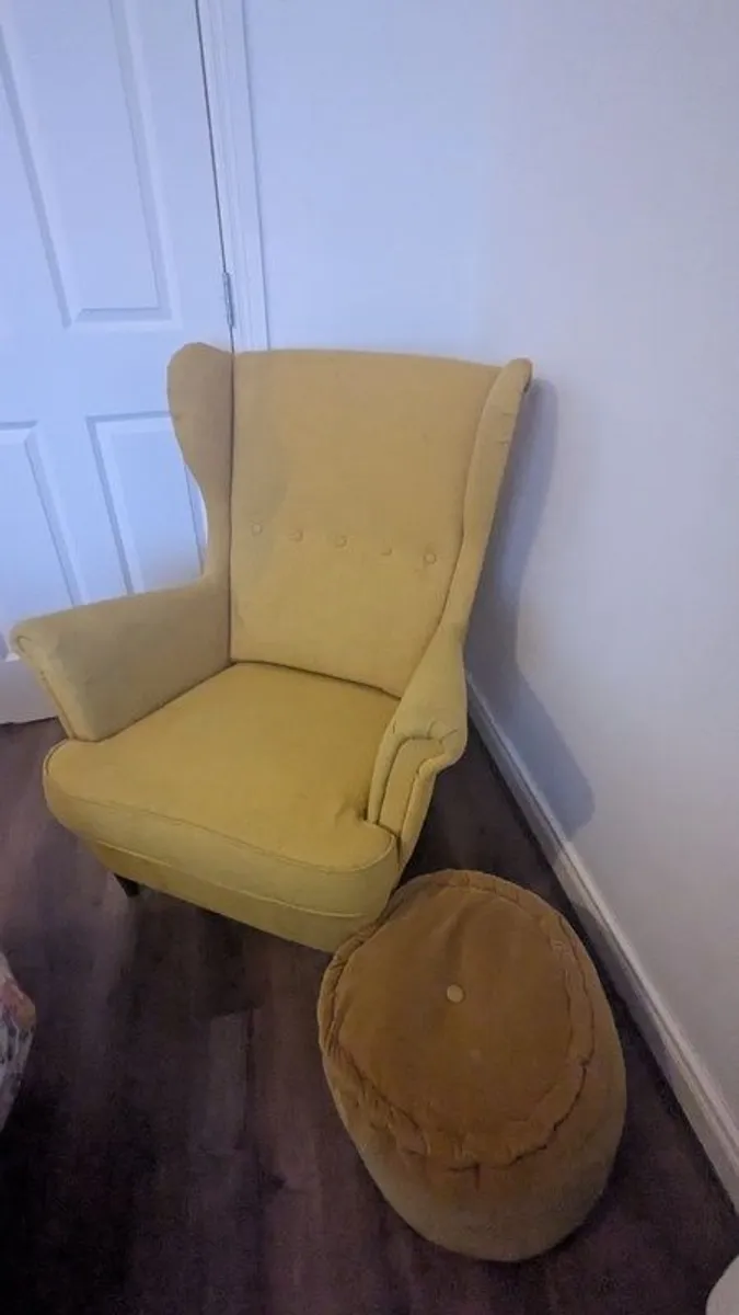 Ikea armchair + Footstool - Image 1