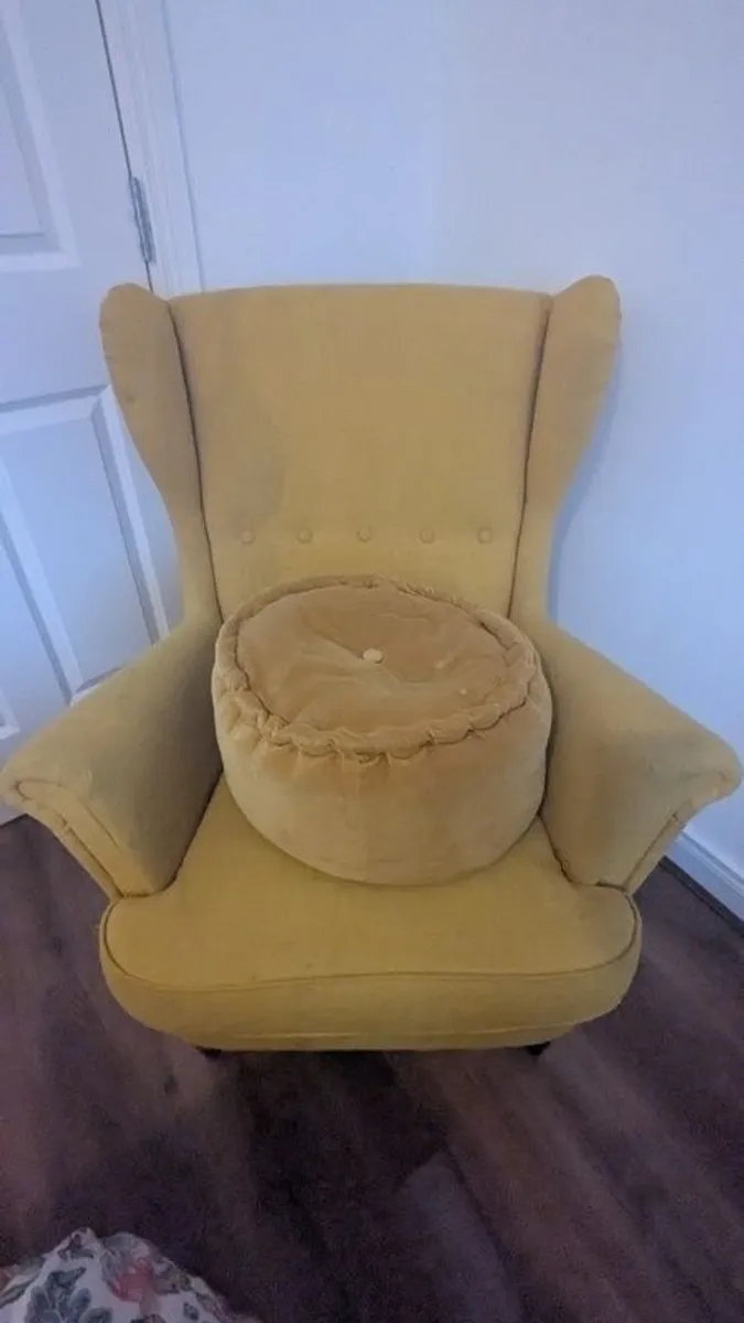 Ikea armchair + Footstool - Image 2